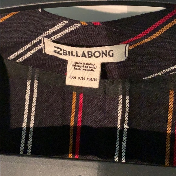 Billabong striped open jacket tie shirt/cover-up - Picture 5 of 7